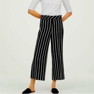 H&M Black and White Striped Pants